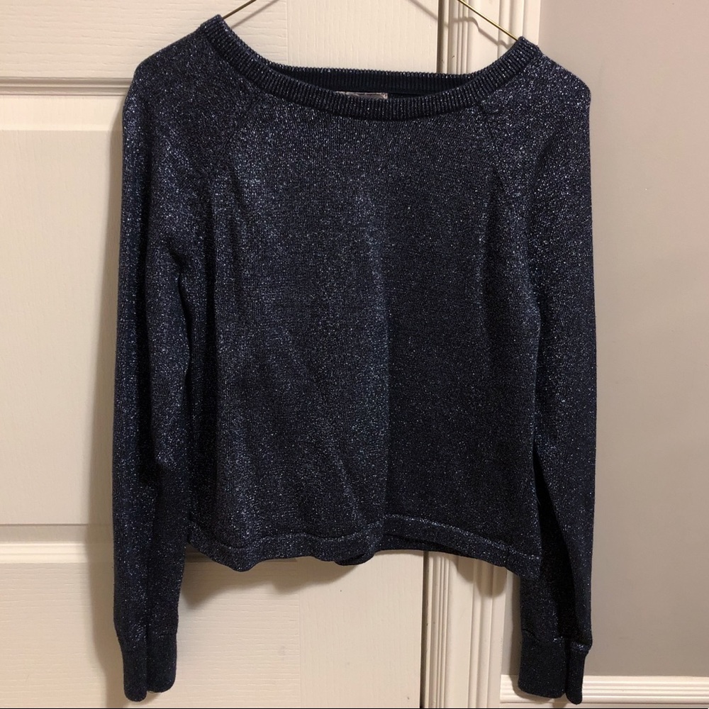 Forever 21 sparkly navy sweater